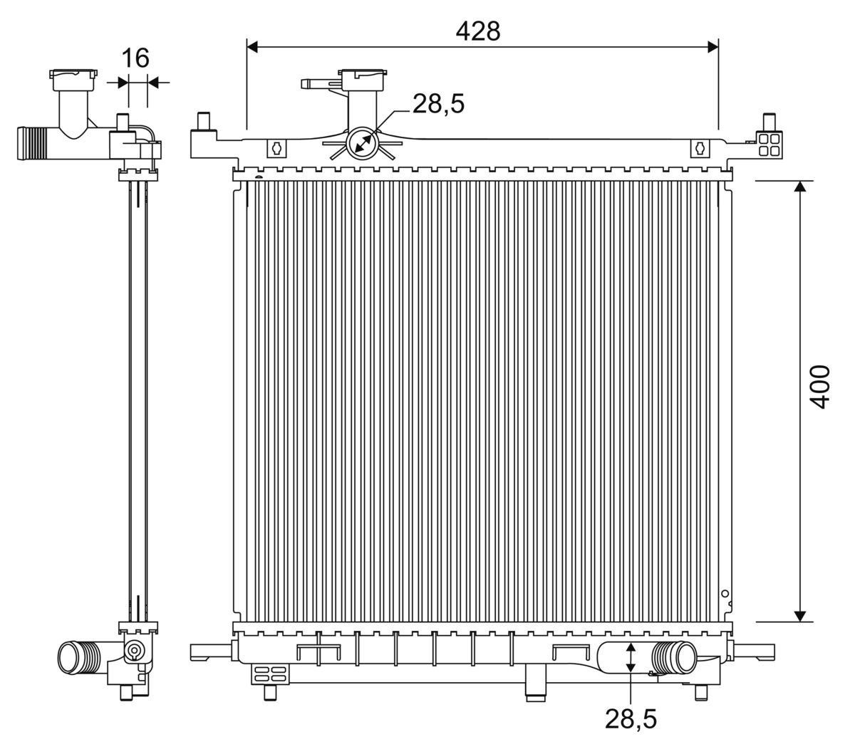 Radiator racire motor VALEO 701328