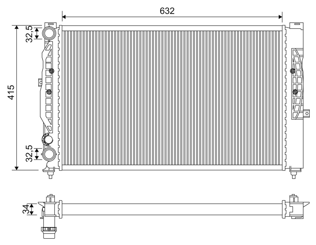 Radiator racire motor VALEO 731537