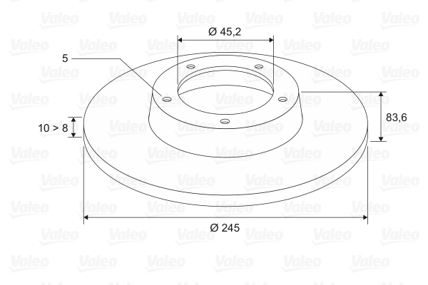 Disc frana VALEO 186835