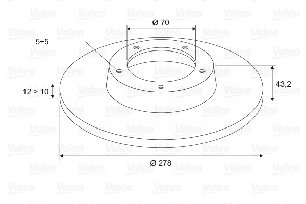 Disc frana VALEO 197098