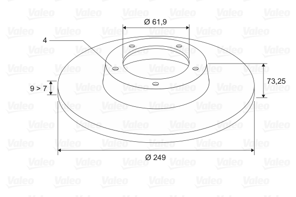 Disc frana VALEO 197303