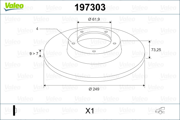 Disc frana VALEO 197303