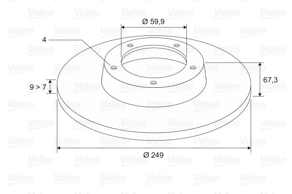 Disc frana VALEO 197307