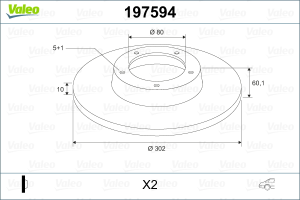 Disc frana VALEO 197594