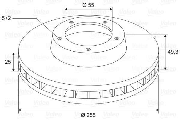 Disc frana VALEO 197754