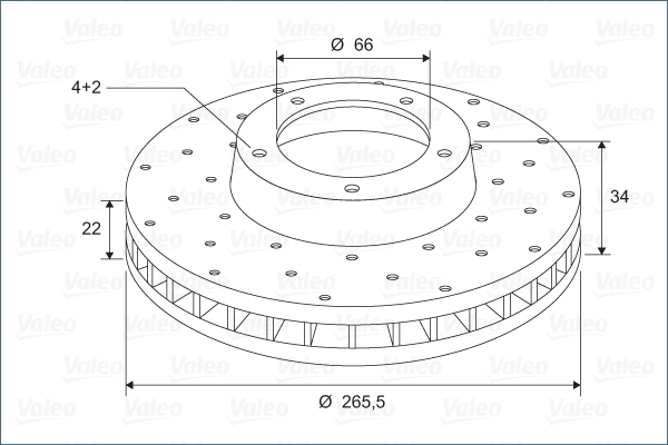 Disc frana VALEO 886695