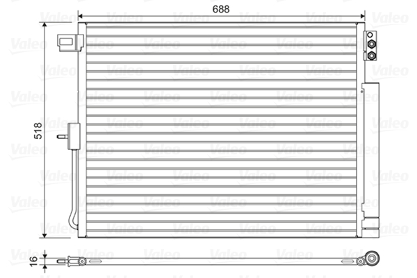 Condensator climatizare VALEO 822616