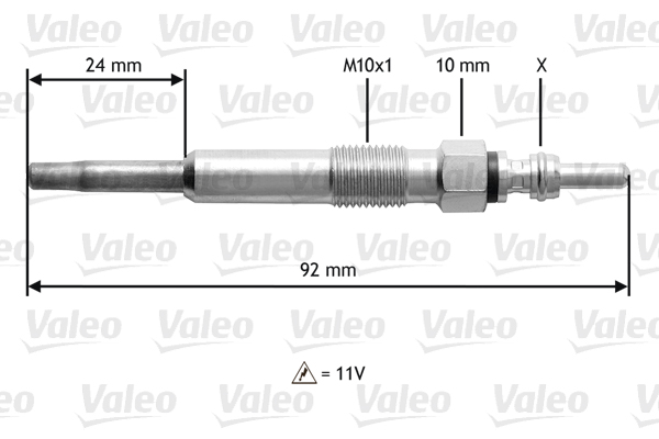 Bujie incandescenta VALEO 345104