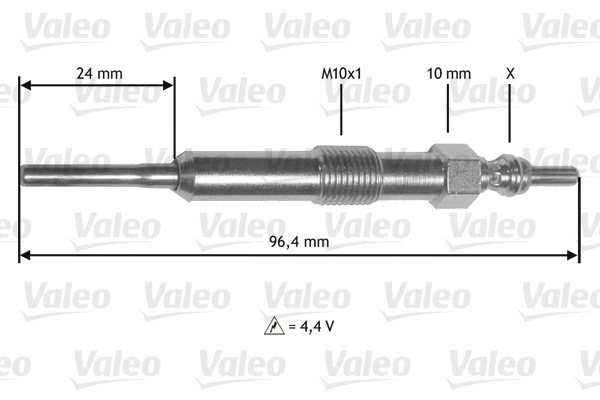 Bujie incandescenta DACIA LOGAN (LS_) 1.5 dCi (LS04)  diesel 75 cai VALEO 345171