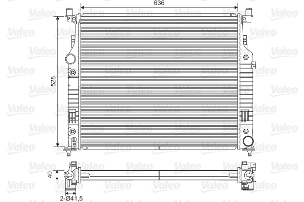 Radiator racire motor MERCEDES-BENZ M-CLASS (W164) ML 320 CDI 4-matic (164.122)  diesel 224 cai VALEO 701569