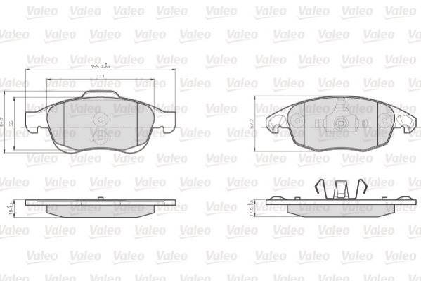 Placute frana VALEO 872538
