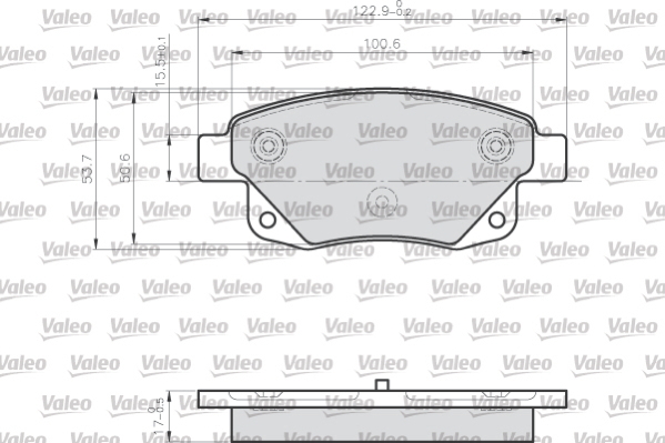 Placute frana VALEO 872486