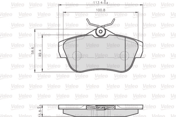 Placute frana VALEO 872578