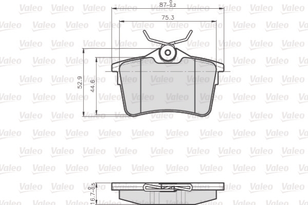 Placute frana VALEO 872765