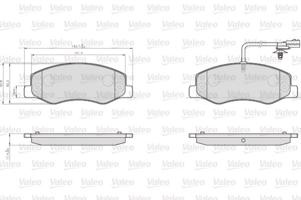 Placute frana VALEO 872172
