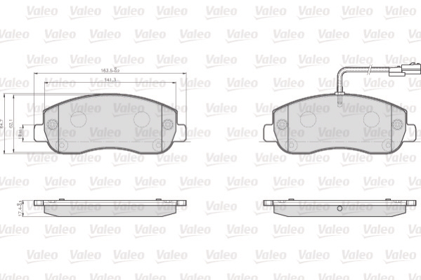 Placute frana VALEO 872147