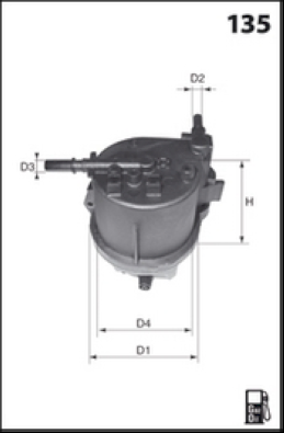 Filtru combustibil MECAFILTER ELG5242