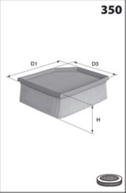 Filtru aer MECAFILTER ELP9379
