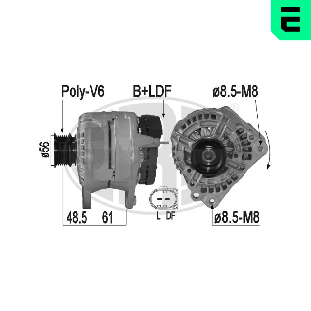 Alternator VW GOLF IV (1J1) 1.4 16V  benzina 75 cai ERA 209215A