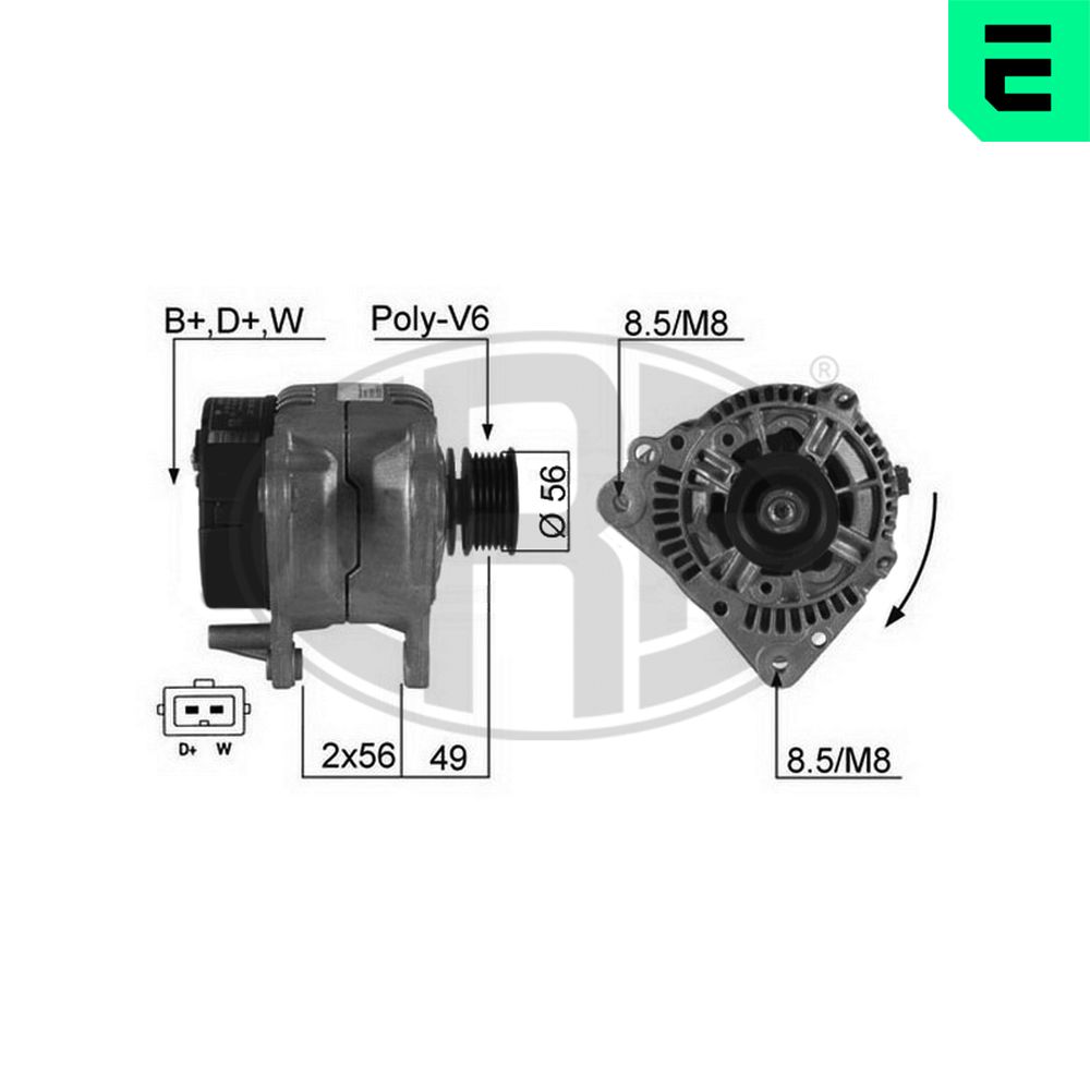 Alternator VW GOLF IV (1J1) 1.4 16V  benzina 75 cai ERA 210350A