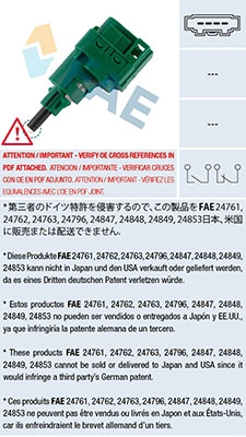 Comutator lumini frana FAE 24762