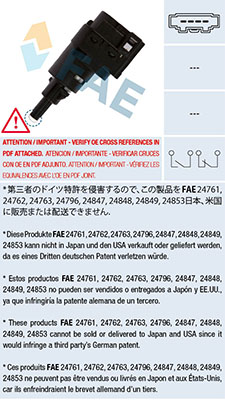 Comutator lumini frana FAE 24763
