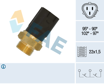 Comutator temperatura ventilator radiator SKODA FABIA I (6Y2) 1.9 SDI  diesel 64 cai FAE 38185