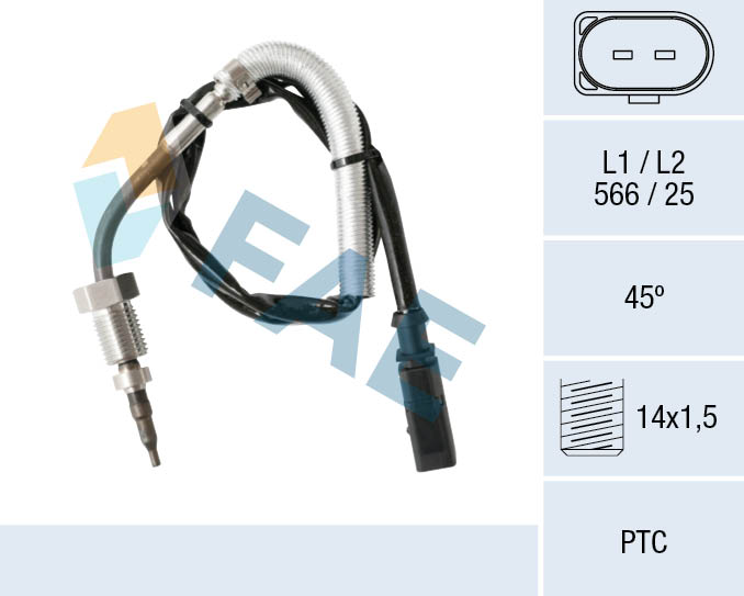 Senzor temperatura gaze evacuare VW GOLF VII Variant (BA5, BV5) 2.0 TDI  diesel 150 cai FAE 68007