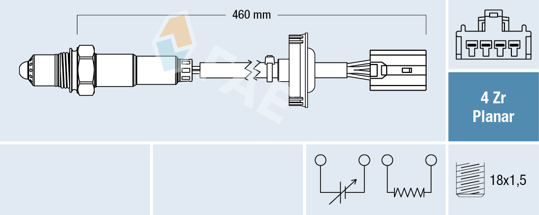 Sonda Lambda SMART FORFOUR (454) 1.3 (454.031)  benzina 95 cai FAE 77417