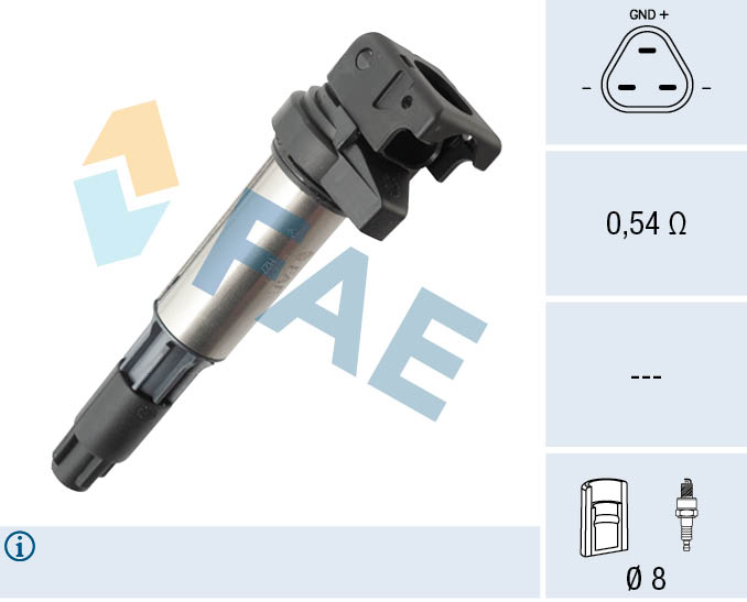 Bobina de inductie BMW Seria 5 (E60) 530 xi benzina 258 cai FAE 80247