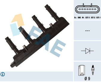 Bobina de inductie OPEL CORSA D (S07) 1.2 (L08, L68)  benzina 86 cai FAE 80322