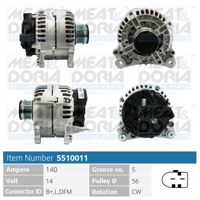 Alternator MEAT DORIA 5510011