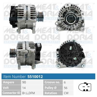 Alternator MEAT DORIA 5510012
