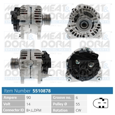 Alternator MEAT DORIA 5510878