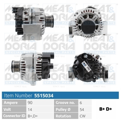 Alternator MEAT DORIA 5515034