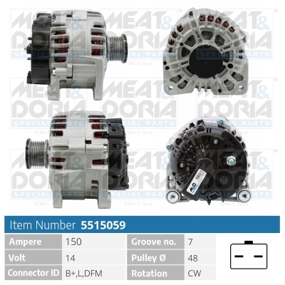 Alternator MEAT DORIA 5515059