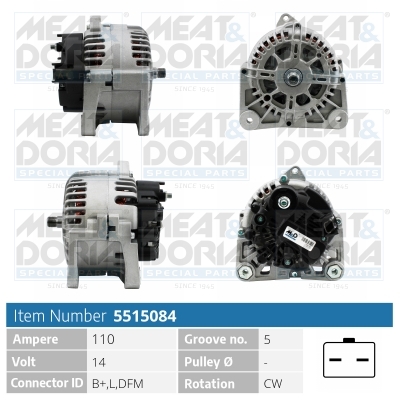 Alternator MEAT DORIA 5515084