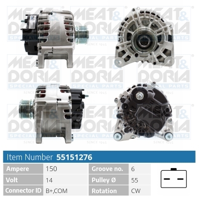 Alternator MEAT DORIA 55151276