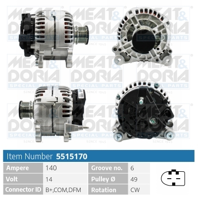 Alternator MEAT DORIA 5515170