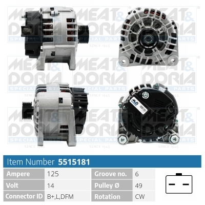 Alternator MEAT DORIA 5515181