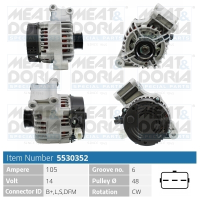 Alternator MEAT DORIA 5530352