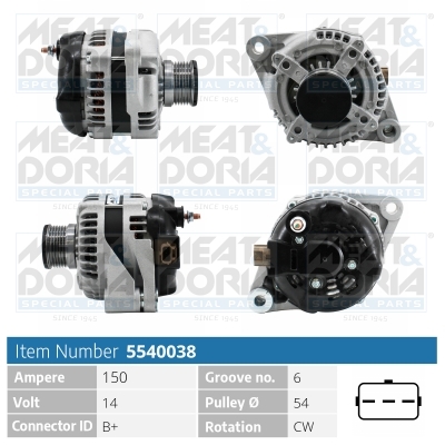 Alternator MEAT DORIA 5540038