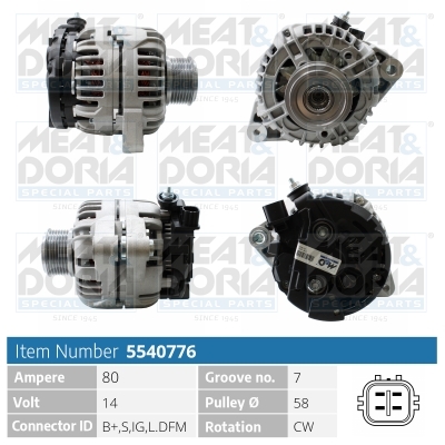 Alternator MEAT DORIA 5540776