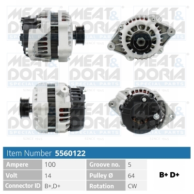 Alternator MEAT DORIA 5560122