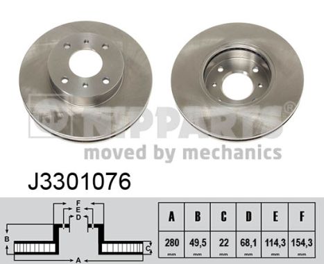 Disc frana NIPPARTS J3301076