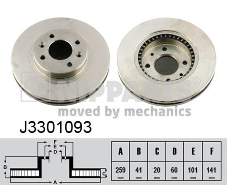 Disc frana NIPPARTS J3301093