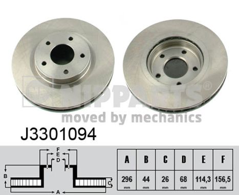 Disc frana NIPPARTS J3301094