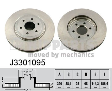 Disc frana NIPPARTS J3301095