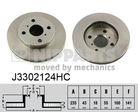 Disc frana NIPPARTS J3302124HC