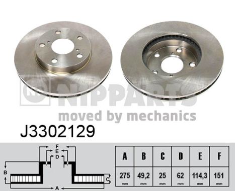 Disc frana NIPPARTS J3302129